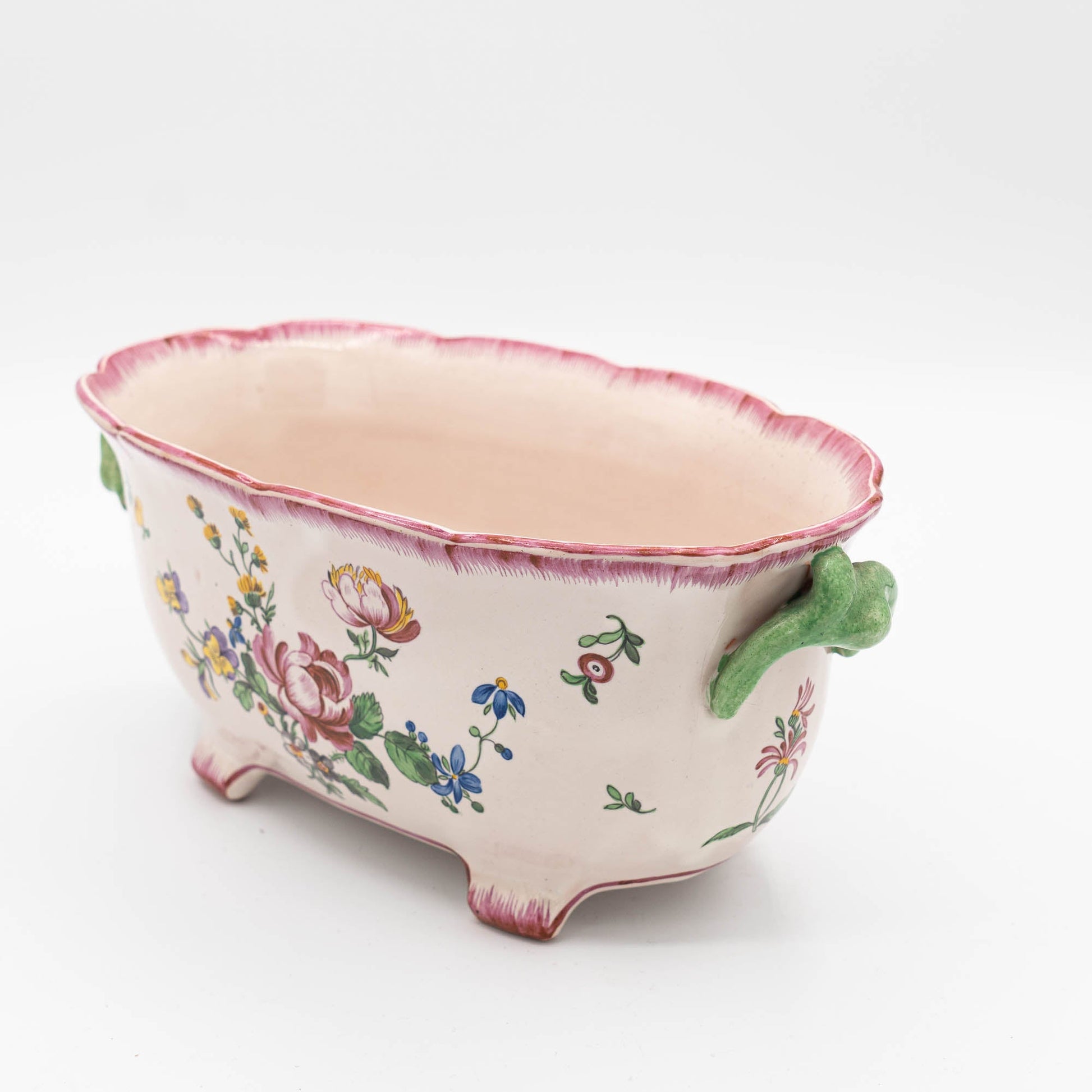 Floral Planter / Cache Pot - Luneville - 1920s - The Vintage Tales