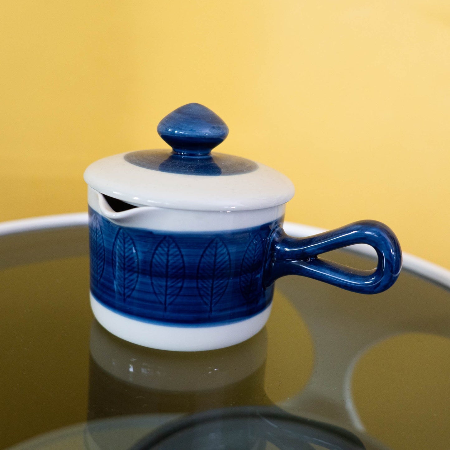 Saucepan with Looped Handle - Koka Blå - Rörstrand - c1950s - Tureen - The Vintage Tales