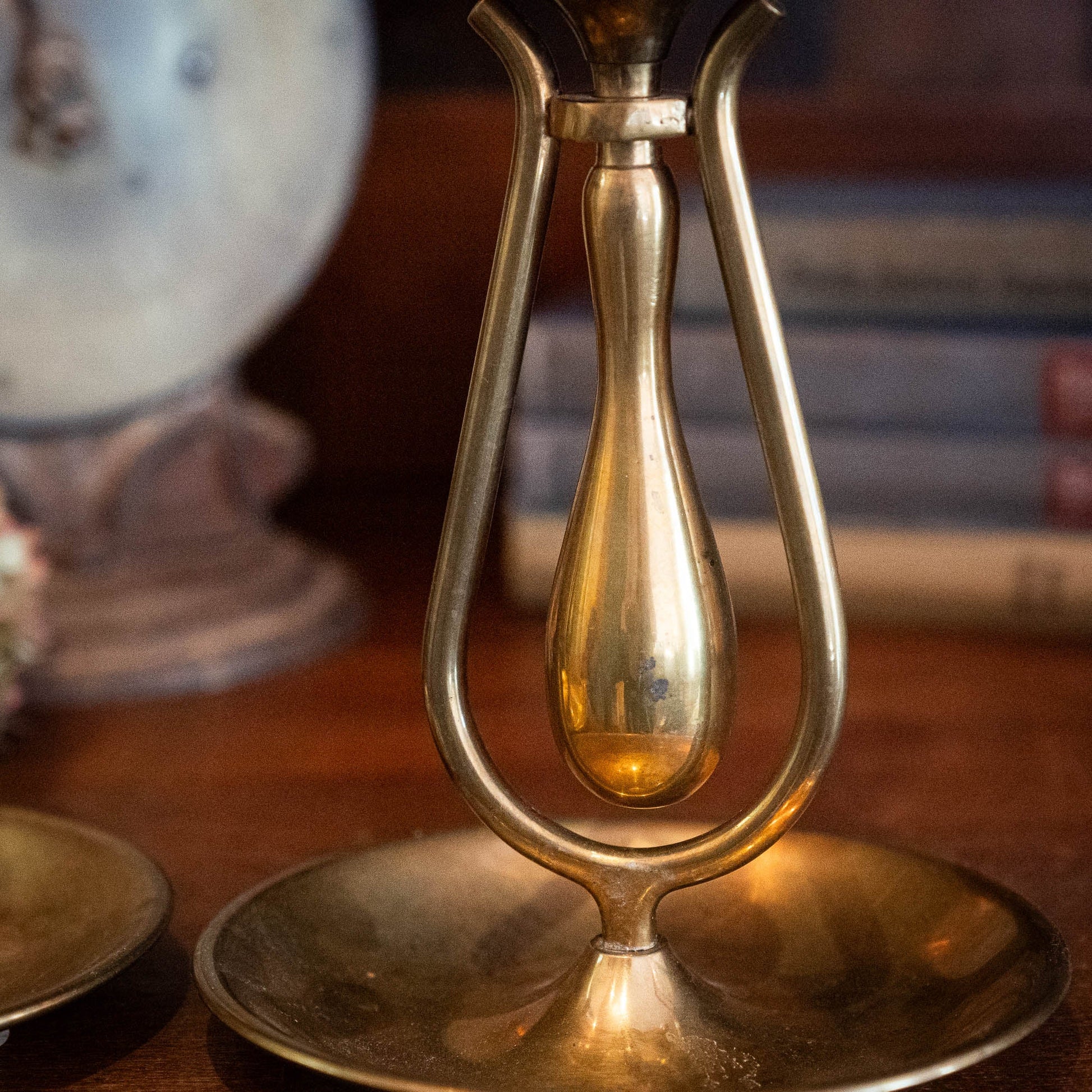 Set of Two Vintage Swivel Candlestands - Brass - 1950s - The Vintage Tales