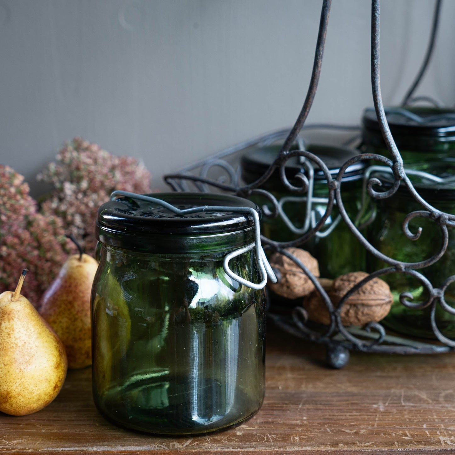 Wide Opening 1/2 & 3/4 Litre - 1940s Swiss "Bülach Glas" Preserving Jars - Storage Jar - The Vintage Tales